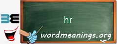 WordMeaning blackboard for hr